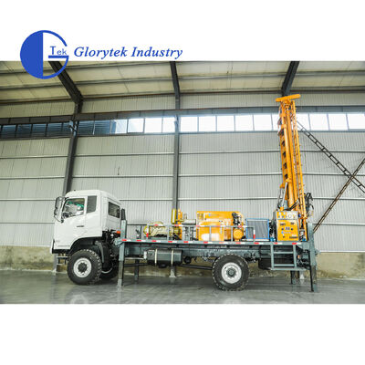 Full Hydraulic Dongfeng 4X4 Truck Borehole Drilling Rig, 500m Depth, 105-350mm Hole Size